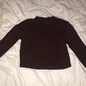 Brown crop top